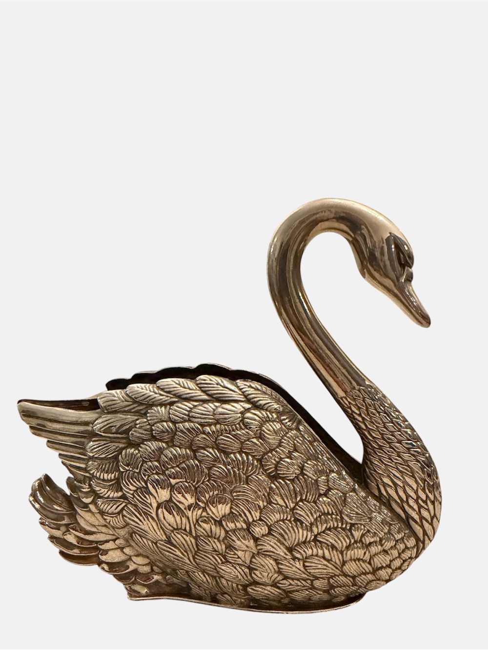 1988 Godinger Silver Plated Swan Naokin Holder / Letter Holder